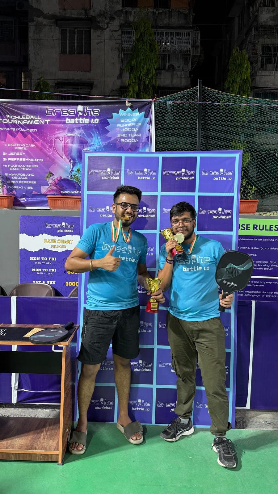 Breathe Battle champions with the trophy